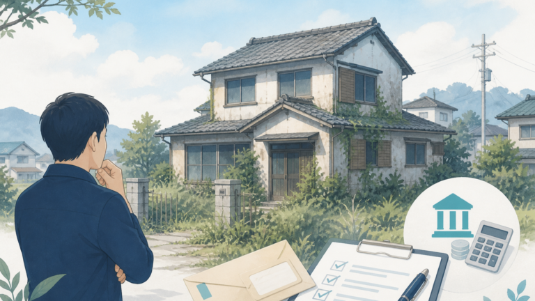 空き家の管理と固定資産税を確認するイメージ