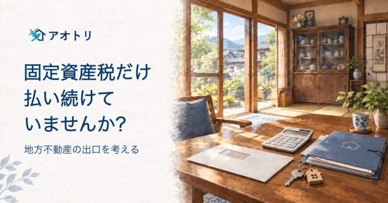 固定資産税だけ払い続けていませんか？地方不動産の出口を考える