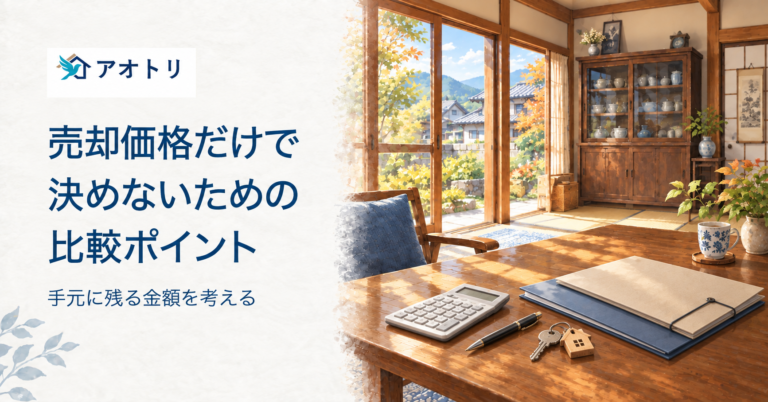 売却価格だけで決めないための比較ポイント